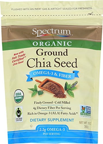 Spectrum Essentials Organic Ground Chia Seed package, 10 oz.