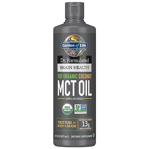 Garden of Life Dr. Formulated Brain Health MCT Oil bottle.