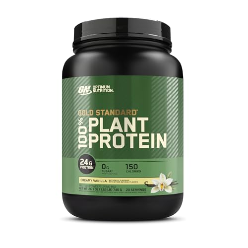 Optimum Nutrition Gold Standard 100% Plant Protein, Creamy Vanilla, 20 Servings.