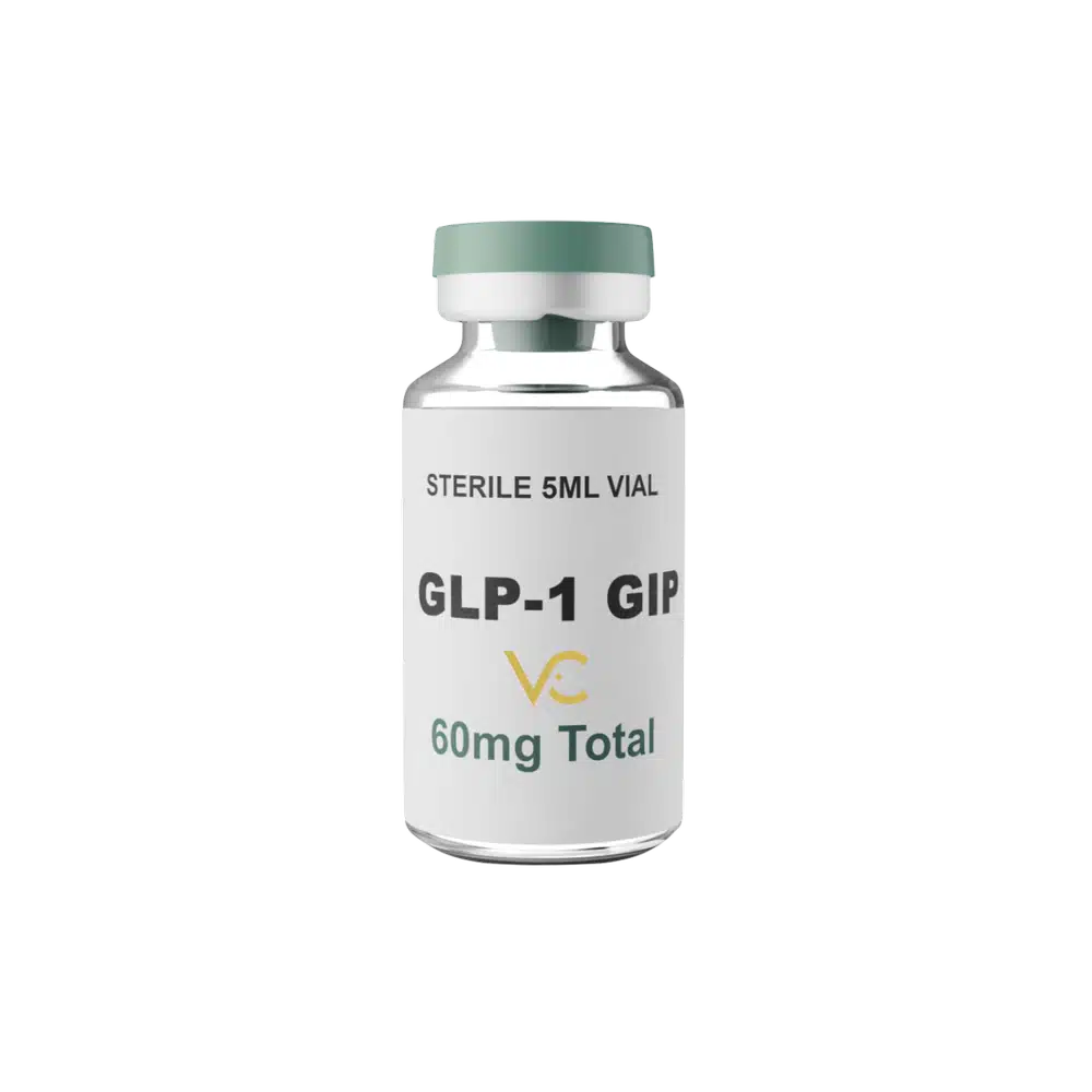 Vial labeled GLP-1 GIP 60mg Total, 5ml.