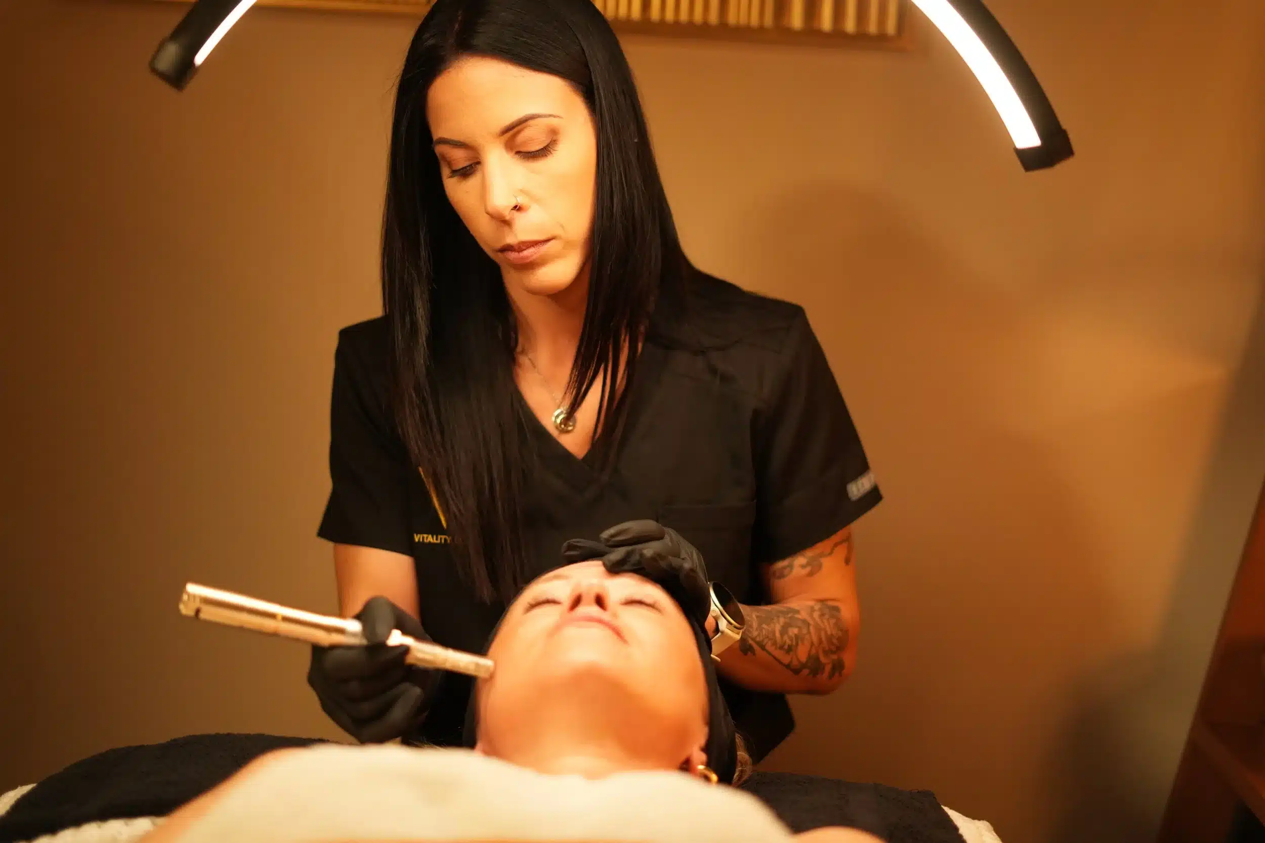 HydraFacial treatment at Vitality Collective Aesthetics and Wellness.