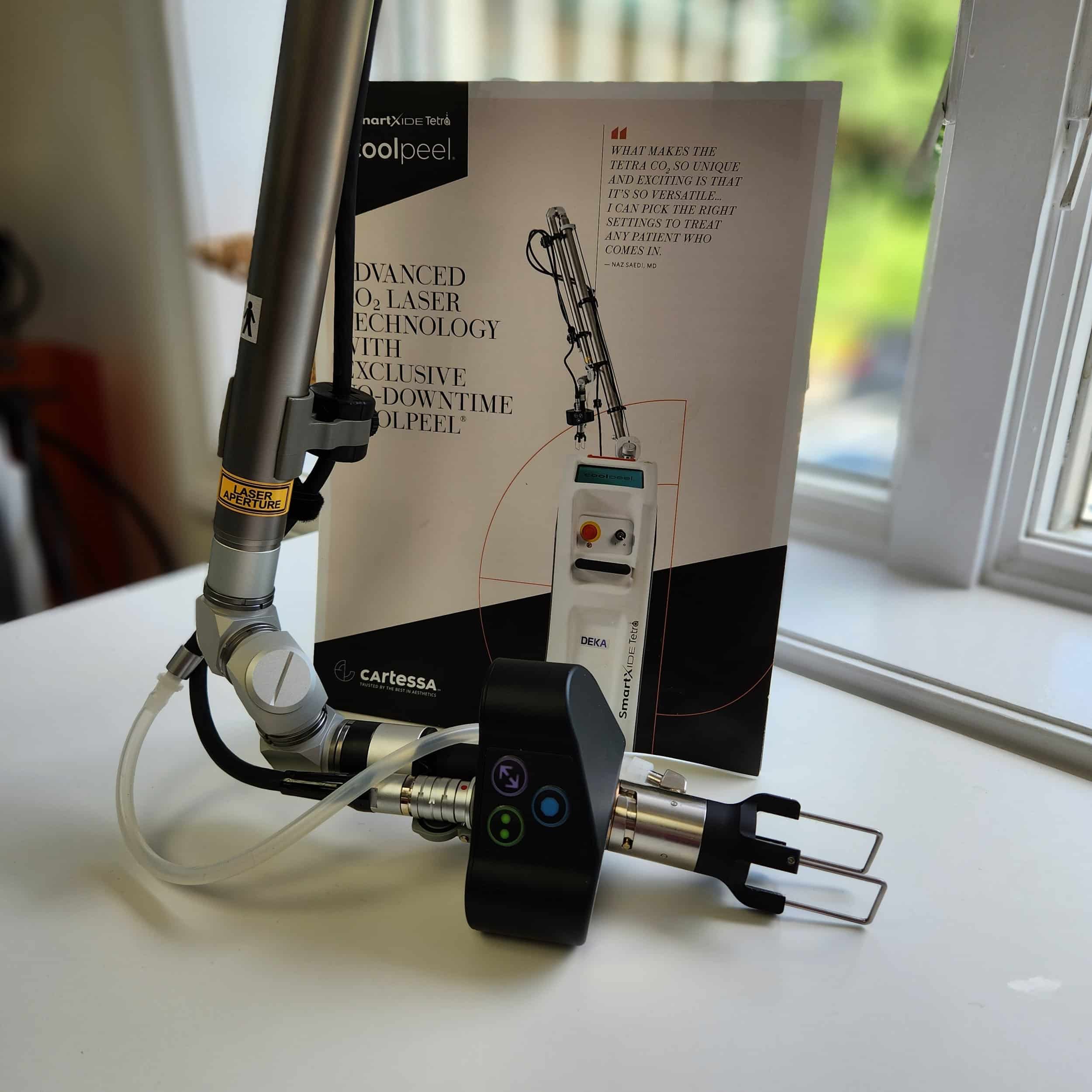 Cartessa Tetra CO2 laser machine for CoolPeel at Vitality Collective.
